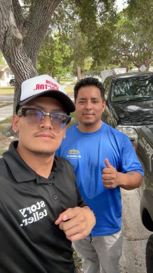 Allan with a client on a shoot